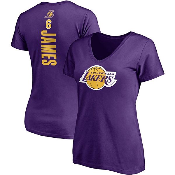 Los Angeles Lakers Women's LeBron James Script Player T-Shirt - Gold M