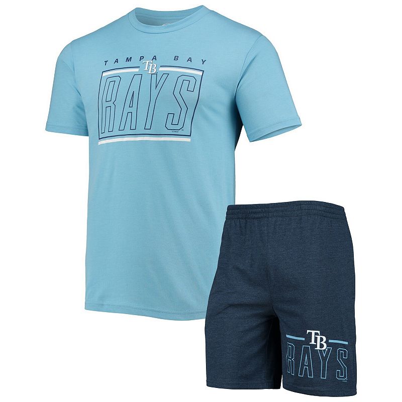 Mens Concepts Sport Navy/Light Blue Tampa Bay Rays Meter T-Shirt and Short