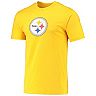 Men's Concepts Sport Charcoal/Gold Pittsburgh Steelers Meter T-Shirt & Shorts Sleep Set