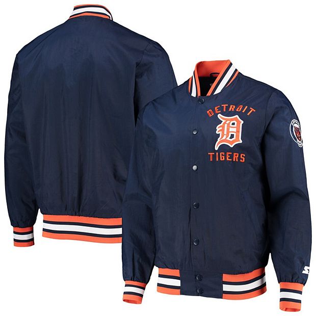 Men's Detroit Tigers Starter Navy The Jet III Full-Snap Jacket