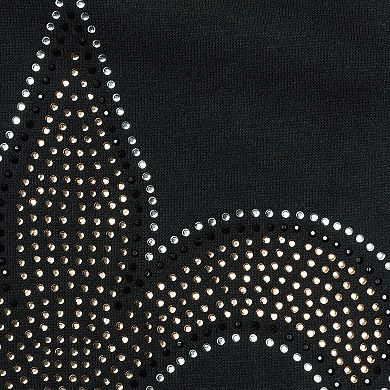 Women's Cuce Black New Orleans Saints Winners Square Neck Pullover Sweatshirt