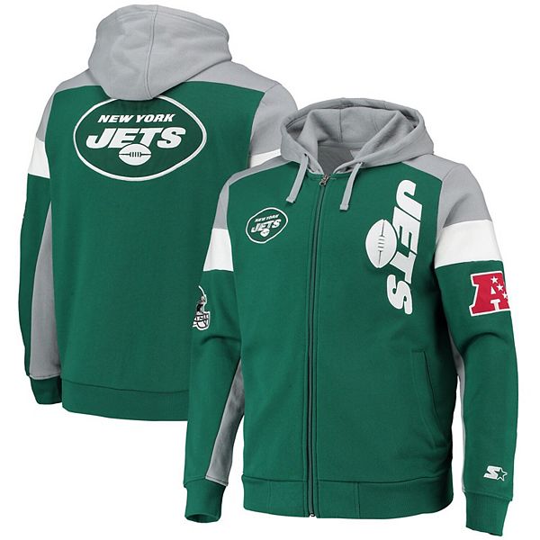 Full-Zip Fleece Extreme New York Jets Gray Hoodie