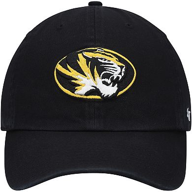 Men's '47 Black Missouri Tigers Clean Up Logo Adjustable Hat