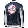 Men's Starter Navy New York Yankees The Ace Satin Full-Snap Jacket
