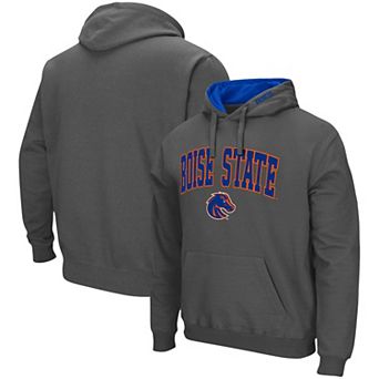 Men's Colosseum Charcoal Boise State Broncos Arch & Logo 3.0 Pullover Hoodie