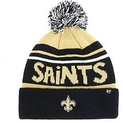 '47 New Orleans Saints Black Legacy Bering Cuffed Knit Hat with Pom