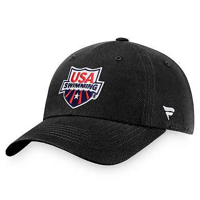 Men's Fanatics Branded Black USA Swimming Adjustable Hat