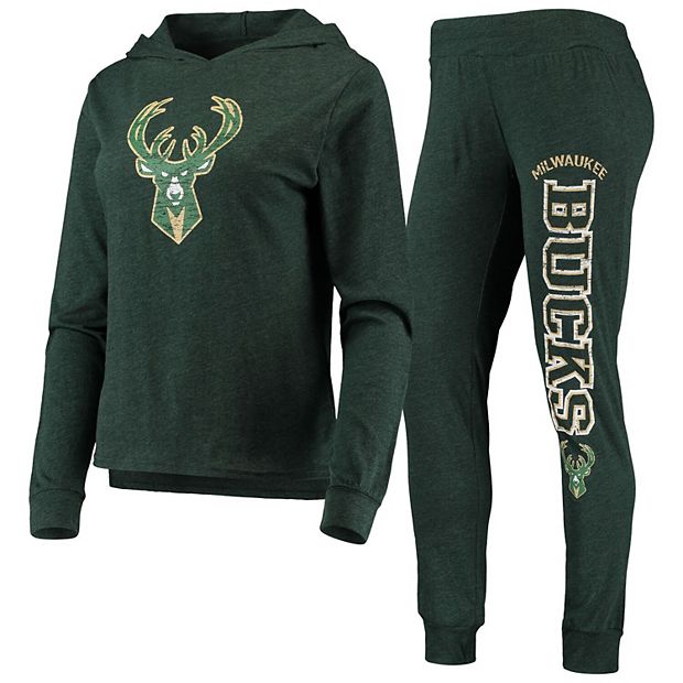 Concepts Sport Milwaukee Bucks Women's Green Tradition Loungewear Sleep Pants, Green, 55% Cotton / 45% POLYESTER, Size L, Rally House