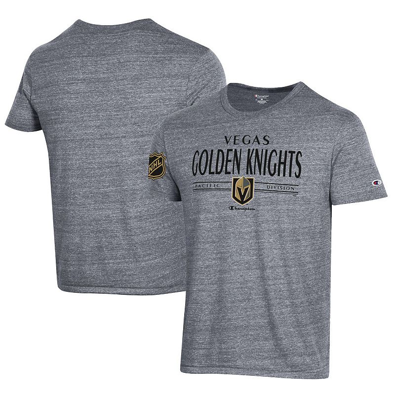 Mens Champion Gray Vegas Golden Knights Tri-Blend T-Shirt, Size: Small, Gr