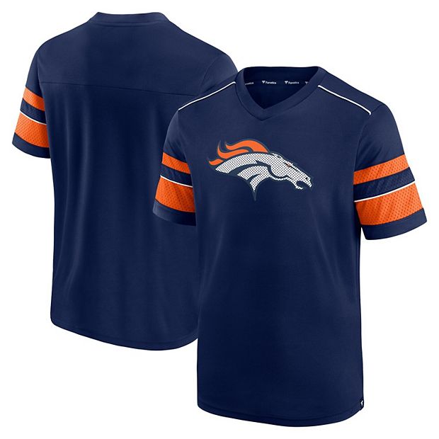 NFL Denver Broncos Girls' Short Sleeve Stripe Fashion T-Shirt - XS