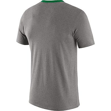 Men's Nike Heathered Gray Oregon Ducks Vault Helmet Tri-Blend T-Shirt