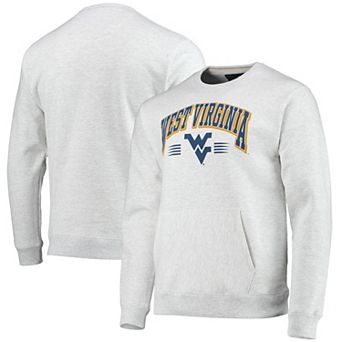 Men's League Collegiate Wear Heathered Gray West Virginia Mountaineers Upperclassman Pocket Pullover Sweatshirt