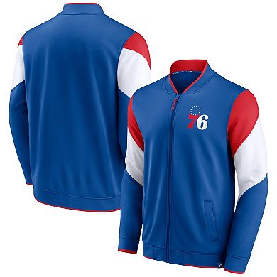 Men's Fanatics Branded Royal Philadelphia 76ers League Best Performance Full-Zip Jacket