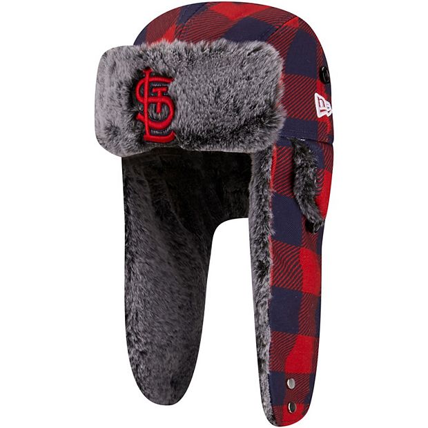 Men's St. Louis Cardinals New Era Red Buffalo Plaid Trapper Hat