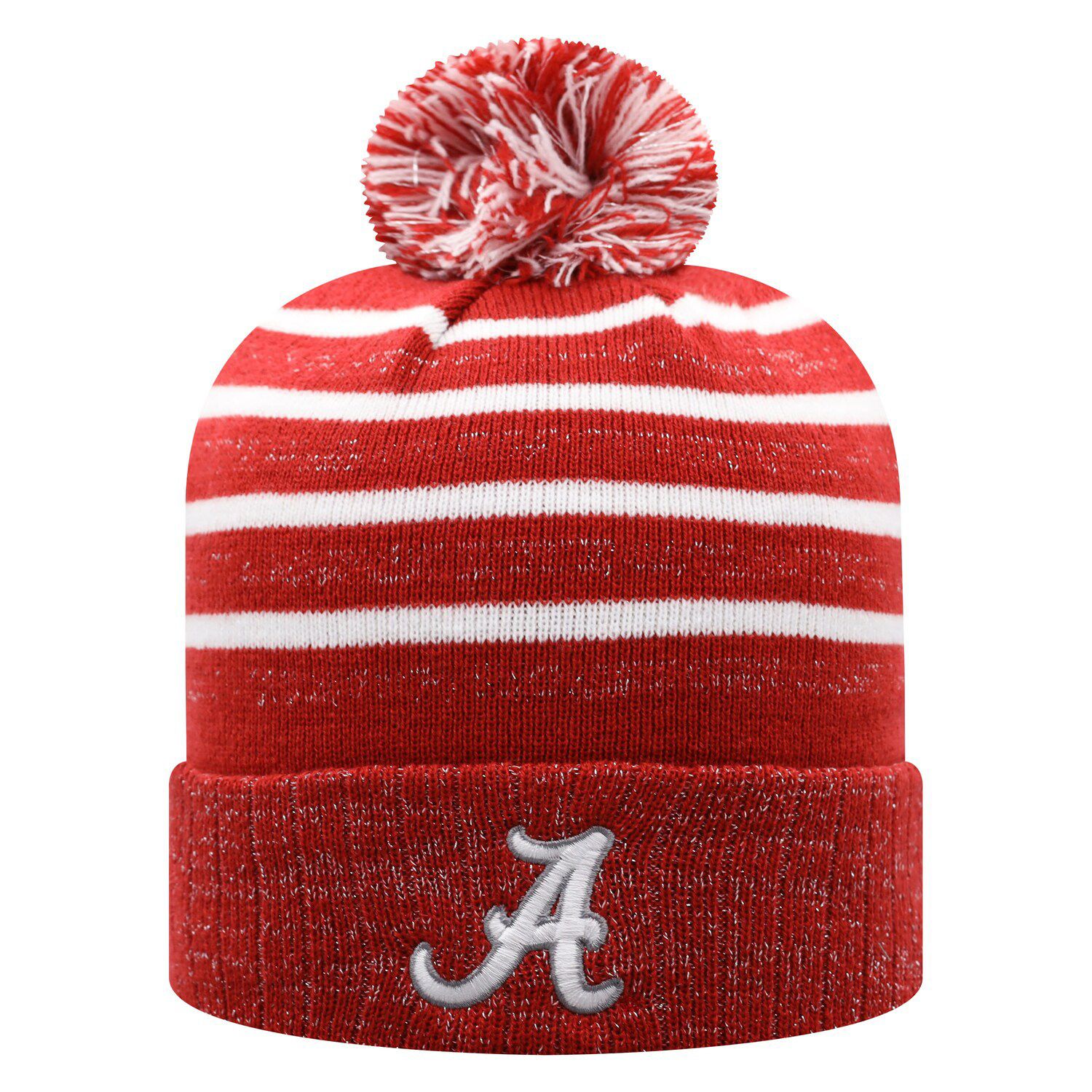 Image for Unbranded Girls Youth Top of the World Crimson Alabama Crimson Tide Shimmering Cuffed Knit Hat with Pom at Kohl's.