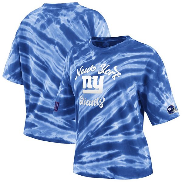 Women's WEAR by Erin Andrews Royal New York Giants Tie-Dye T-Shirt