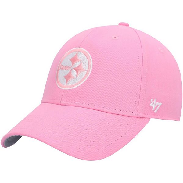 Girls Youth Pink Pittsburgh Steelers Structured Adjustable Hat