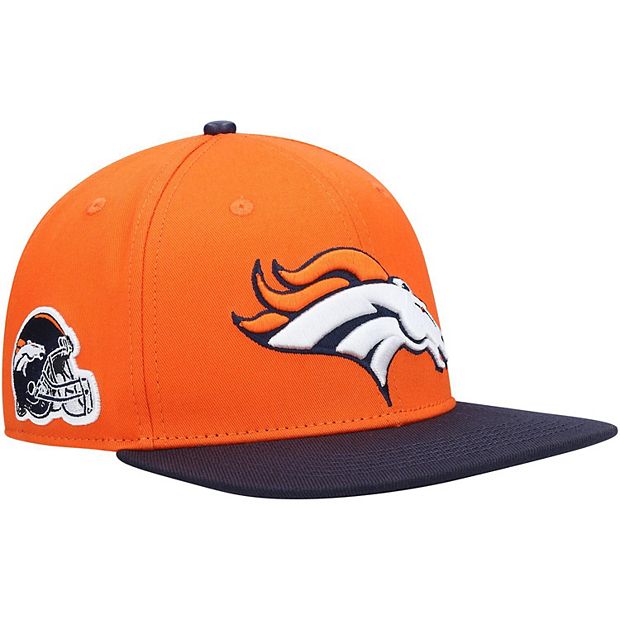 Vintage Denver Broncos Leather snapback hat Orange