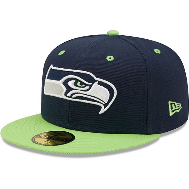 Infant New Era College Navy/Neon Green Seattle Seahawks My 1st 9FIFTY  Adjustable Hat