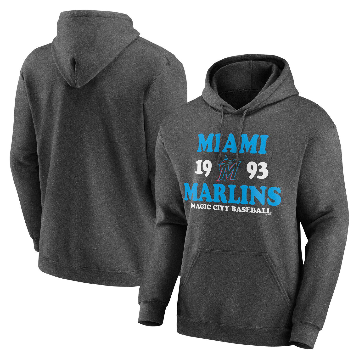 Outerstuff Youth Black Miami Marlins Team Primary Logo Pullover Hoodie