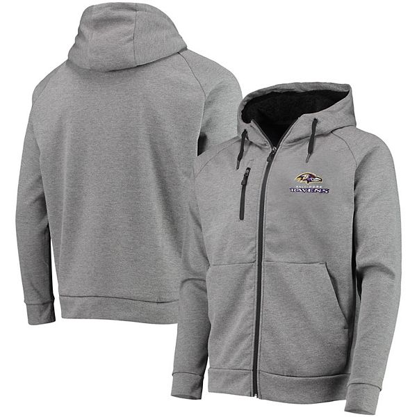 Men's Dunbrooke Heathered Charcoal Baltimore Ravens Shag Tri-Blend Full-Zip  Raglan Hoodie