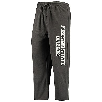 Men's Concepts Sport Heathered Charcoal/Red Fresno State Bulldogs Meter T-Shirt & Pants Sleep Set