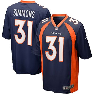 Men s Nike Justin Simmons Navy Denver Broncos Alternate Game Jersey