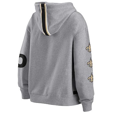 Women's WEAR by Erin Andrews Gray New Orleans Saints Full-Zip Hoodie