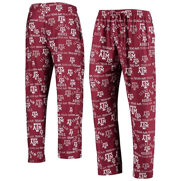 Men s Concepts Sport Maroon Texas A M Aggies Flagship Allover Print Sleep Pants