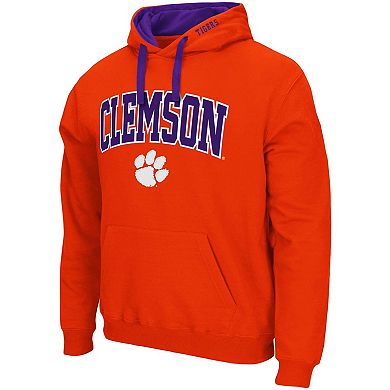 Men's Colosseum Orange Clemson Tigers Big & Tall Arch & Logo 2.0 Pullover Hoodie