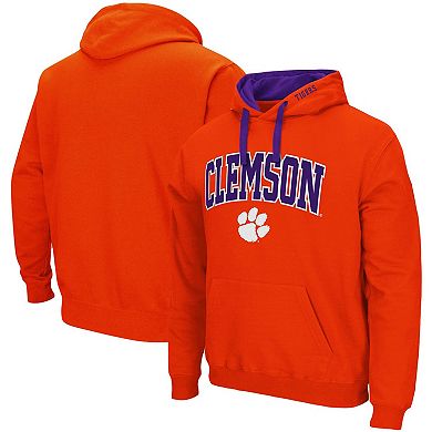 Men's Colosseum Orange Clemson Tigers Big & Tall Arch & Logo 2.0 Pullover Hoodie