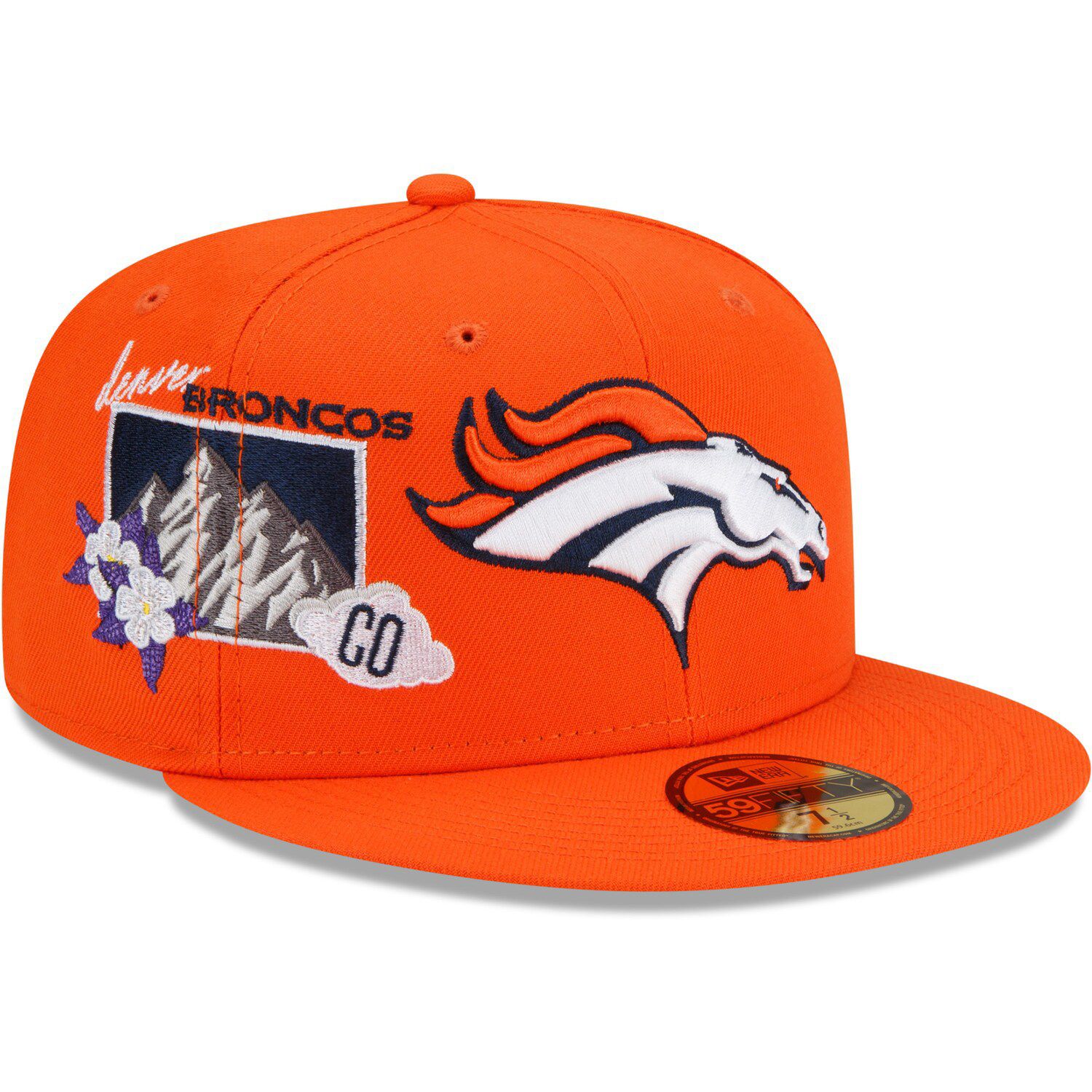 Youth Mitchell & Ness Orange Denver Broncos Retrodome Precurved Adjustable Hat