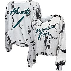 Women's New Era Midnight Green Philadelphia Eagles Thermal Crop Long Sleeve T-Shirt Size: Medium