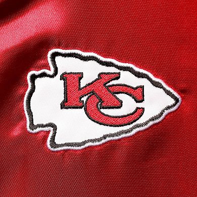 Women's Mitchell & Ness Red Kansas City Chiefs Team 2.0 Satin Raglan Full-Snap Jacket