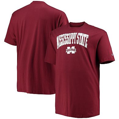 Men's Champion Maroon Mississippi State Bulldogs Big & Tall Arch Over Wordmark T-Shirt