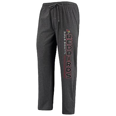 Men's Concepts Sport Heathered Charcoal/Red Illinois State Redbirds Meter T-Shirt & Pants Sleep Set