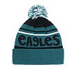 Youth '47 Black/Midnight Green Philadelphia Eagles Playground Cuffed Knit Hat With Pom