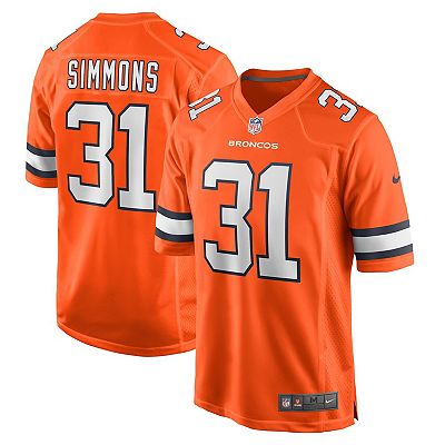 Men's Nike Justin Simmons Orange Denver Broncos Alternate