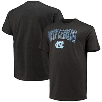 Men's Champion Heathered Charcoal North Carolina Tar Heels Big & Tall Arch Over Wordmark T-Shirt