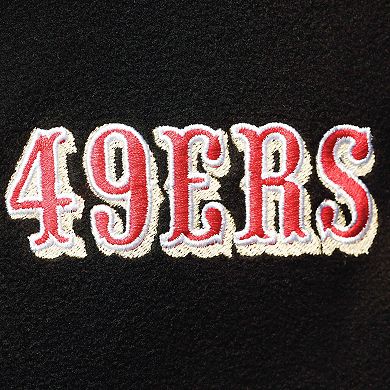 Men's Dunbrooke Black San Francisco 49ers Houston Fleece Full-Zip Vest