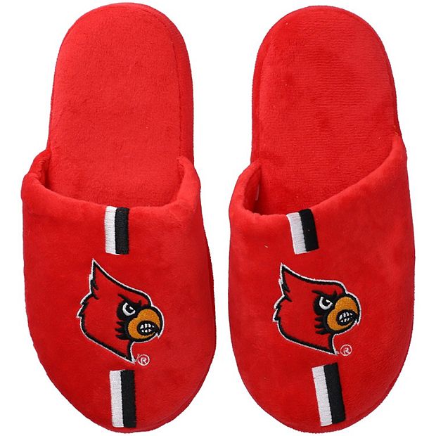 Youth FOCO Louisville Cardinals Team Stripe Slippers