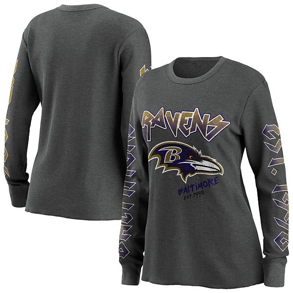 Baltimore Ravens WEAR by Erin Andrews Women's Domestic Pullover Sweatshirt  - White