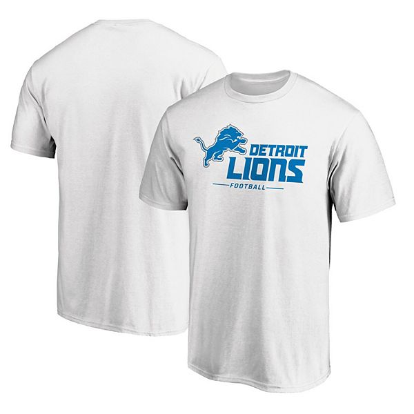 Men's Fanatics Branded White Detroit Lions Team Lockup Logo T-Shirt