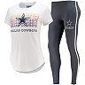 Women's Concepts Sport White/Charcoal Dallas Cowboys Sonata T-Shirt & Leggings Set