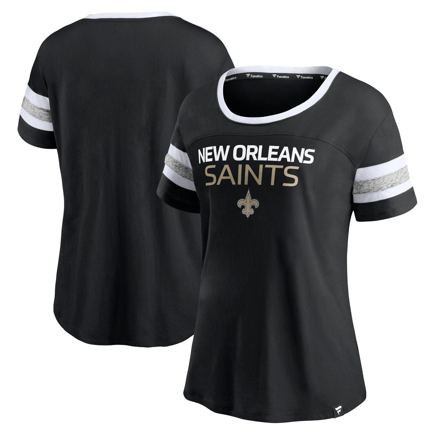 New Orleans Saints Fanatics Branded Women's Ombre Long Sleeve T-Shirt -  Black/White