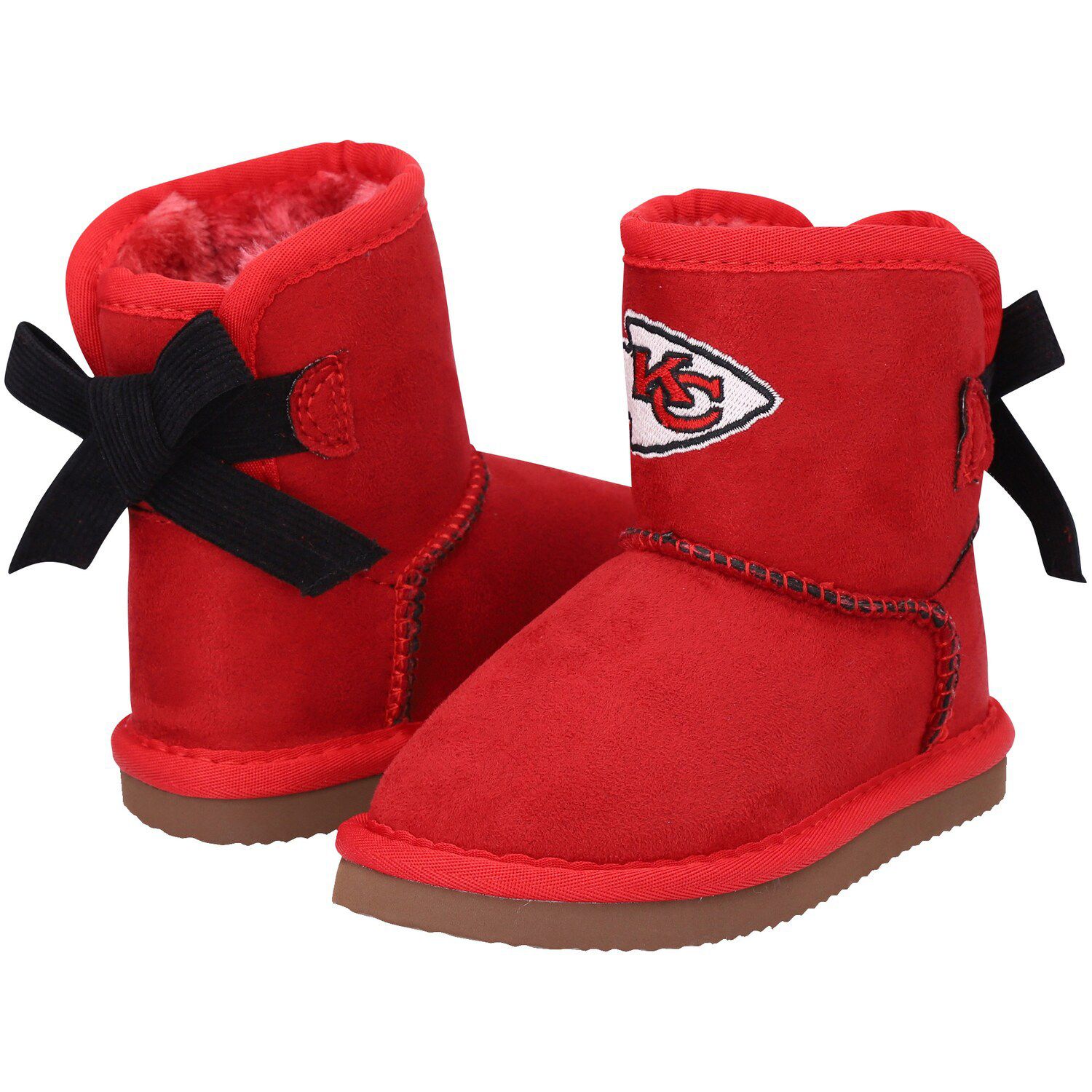 Image for Unbranded Girls Toddler Cuce Red Kansas City Chiefs Low Team Ribbon Boots at Kohl's.