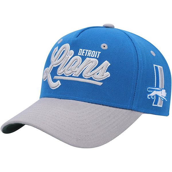 New Era, Accessories, Blue Detroit Lions Hat With Old School Logo