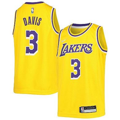 Youth Nike Anthony Davis Gold Los Angeles Lakers 2021/22 Diamond ...