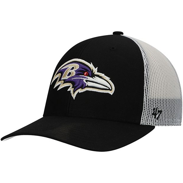 Men's '47 Black Baltimore Ravens Franchise Logo Fitted Hat