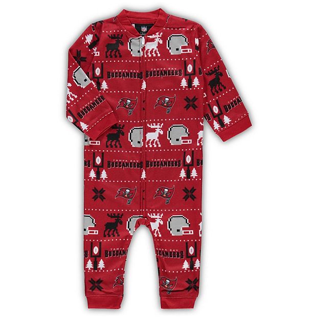 Youth Red Kansas City Chiefs Logo Allover Print Long Sleeve T-Shirt & Pants  Holiday Pajamas Sleep Set